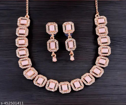 New Trendy Rosegold Jewellery Set