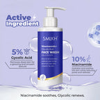 Niacinamide with Extract of Glycolic Acid – Deep Cleanser for Glowing, Oily Skin Face Wash (200 ml)