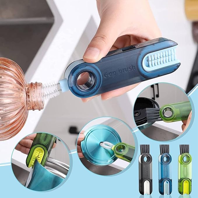 Multifunctional Cleaning Brush | Tiny Bottle Cup Lid Brush Straw Cleaner Tools | Multi-Functional Crevice Cleaning Brush | Home Kitchen Cleaning Tools
