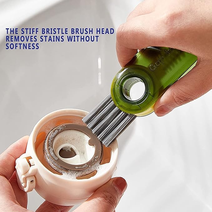 Multifunctional Cleaning Brush | Tiny Bottle Cup Lid Brush Straw Cleaner Tools | Multi-Functional Crevice Cleaning Brush | Home Kitchen Cleaning Tools