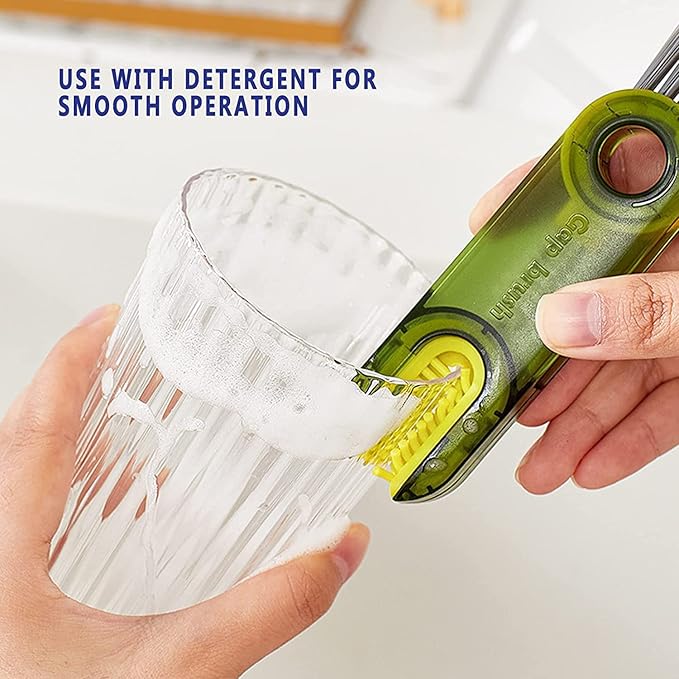 Multifunctional Cleaning Brush | Tiny Bottle Cup Lid Brush Straw Cleaner Tools | Multi-Functional Crevice Cleaning Brush | Home Kitchen Cleaning Tools