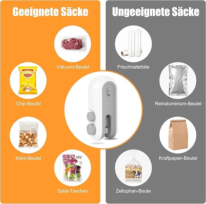 Mini Bag Sealer Machine (2-in-1) – USB Rechargeable Heat Sealer for Food Storage & Snack Bags
