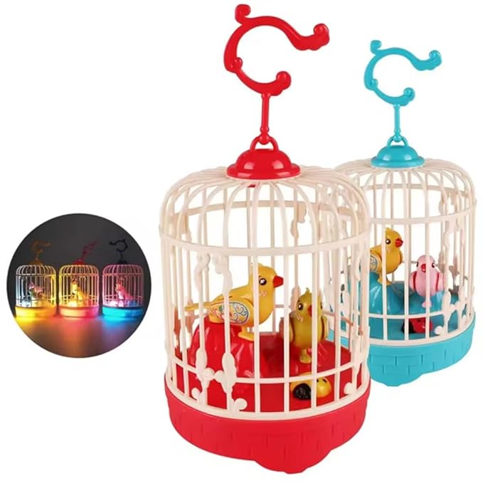 Lovely Talking Bird Cage for Kids with Light, Music & Voice
