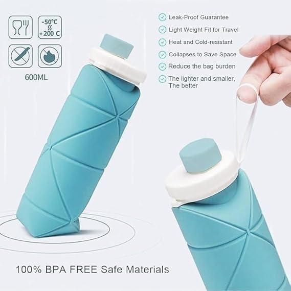 Foldable Silicone Water Bottle – Leak Proof