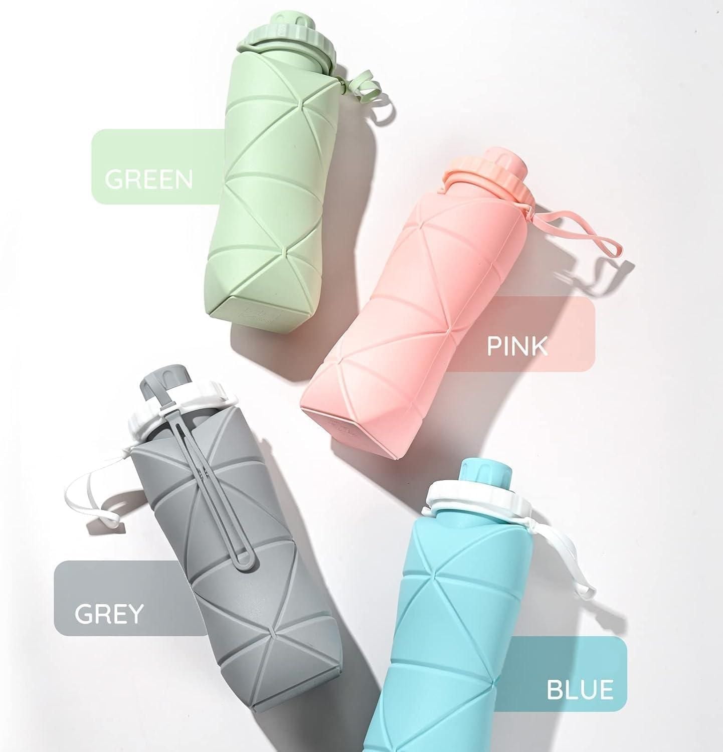 Foldable Silicone Water Bottle – Leak Proof