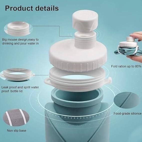 Foldable Silicone Water Bottle – Leak Proof