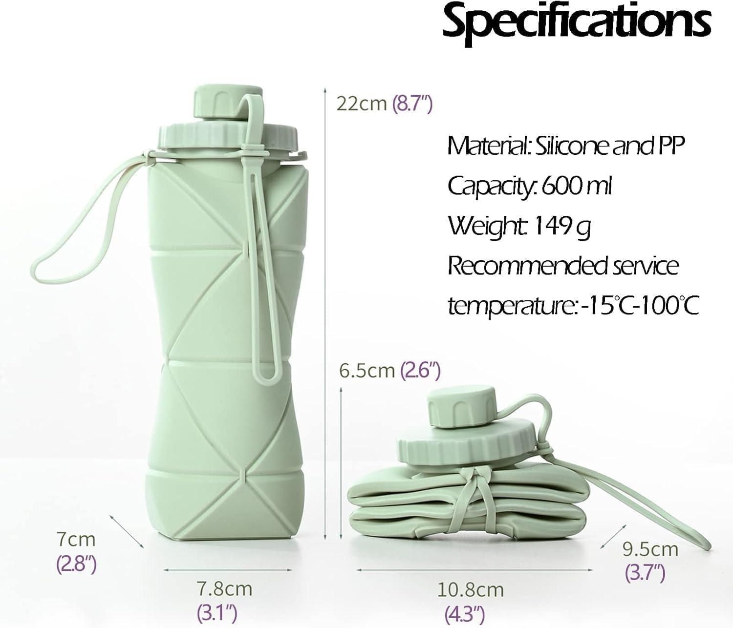 Foldable Silicone Water Bottle – Leak Proof
