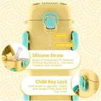 2-in-1 Kids Bus Water Bottle (500ml) – Fun Toy + Leakproof School Bottle with Wheels