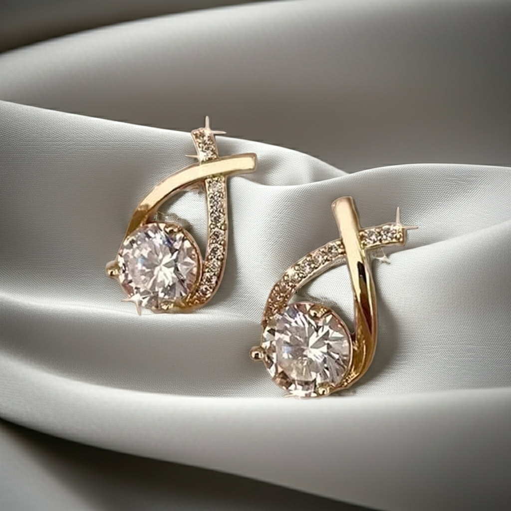 Cross Bling Minimal Earrings