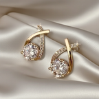 Cross Bling Minimal Earrings