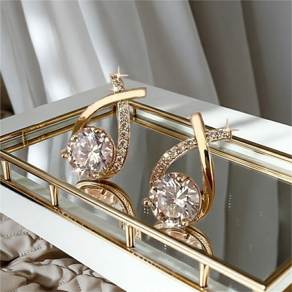 Cross Bling Minimal Earrings