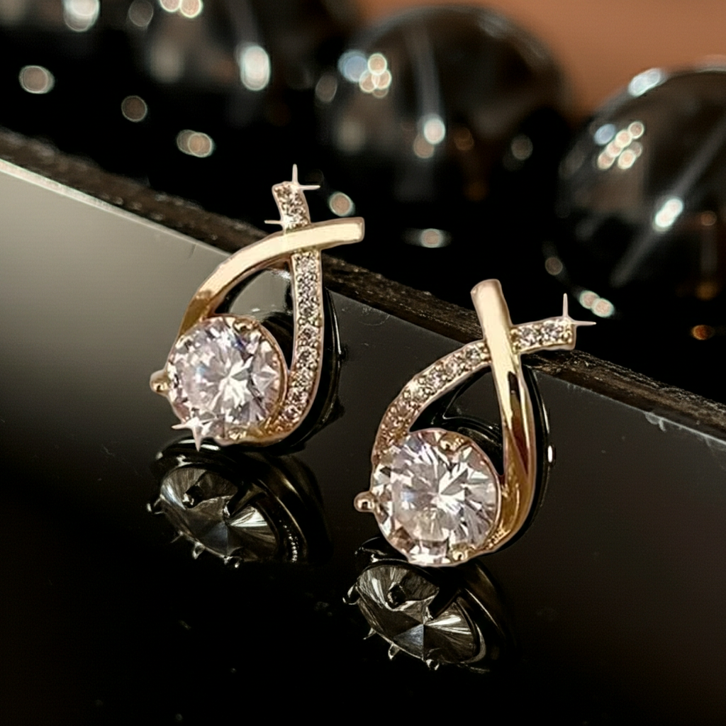 Cross Bling Minimal Earrings