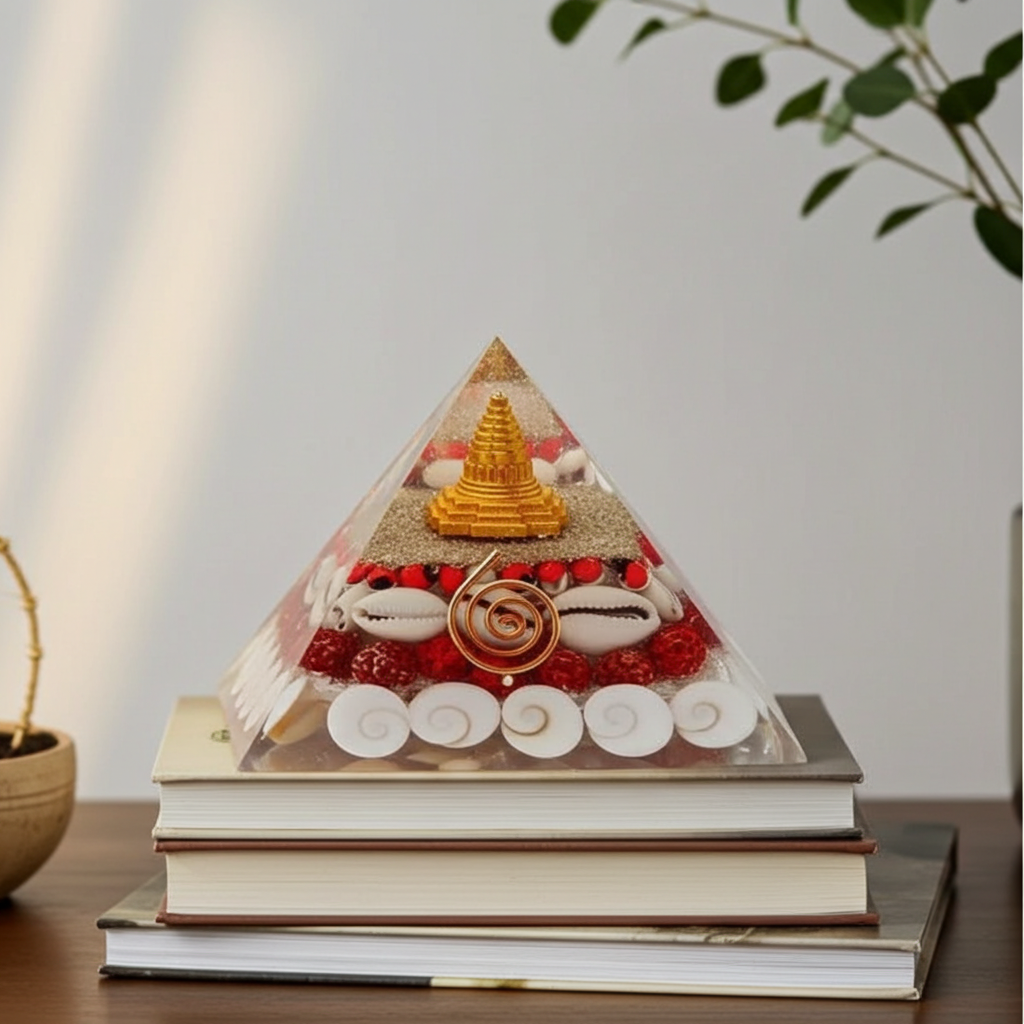 Crystal Wealth Gomati Chakra Shree Yantra Pyramid