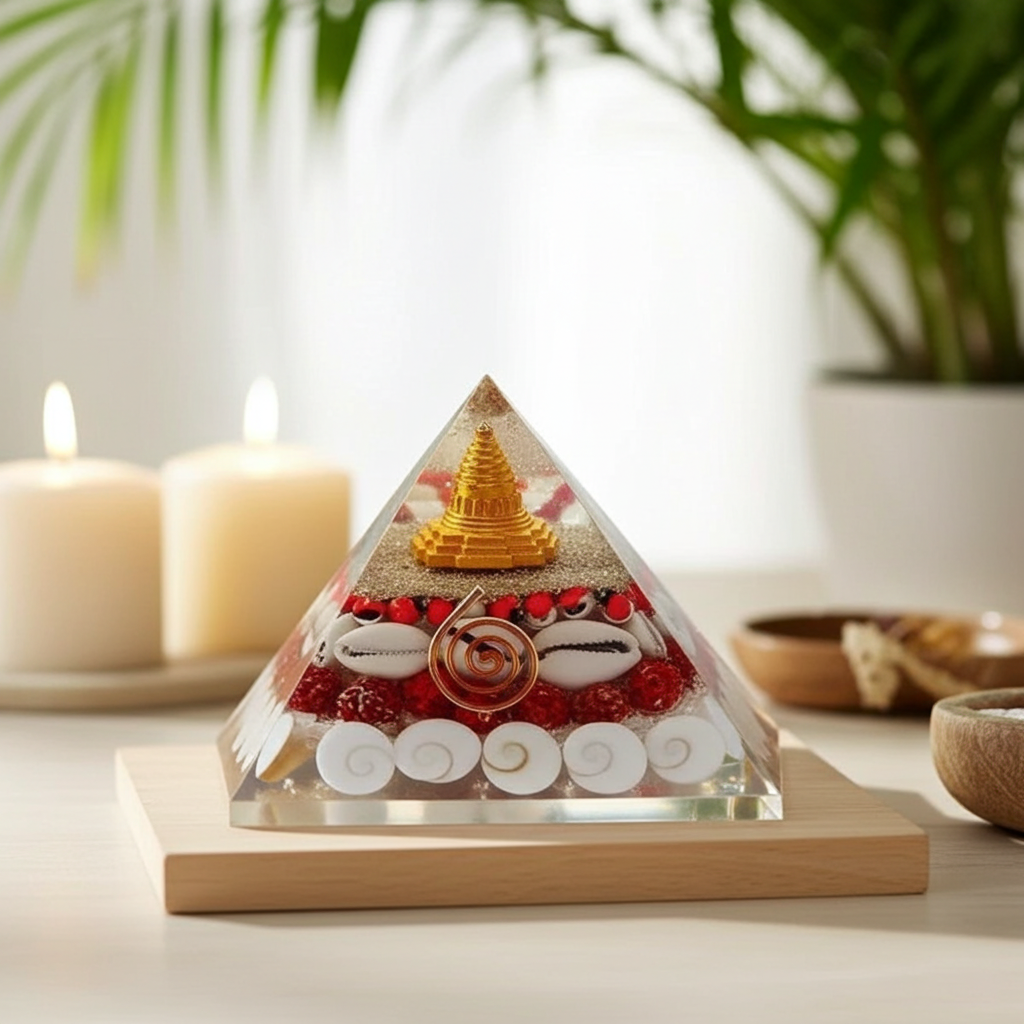 Crystal Wealth Gomati Chakra Shree Yantra Pyramid