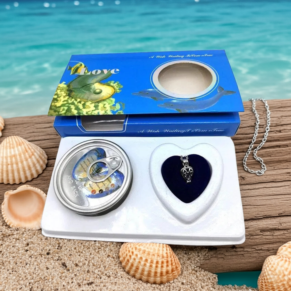 Ocean’s Hidden Heart - Pearl Gift with Pendant