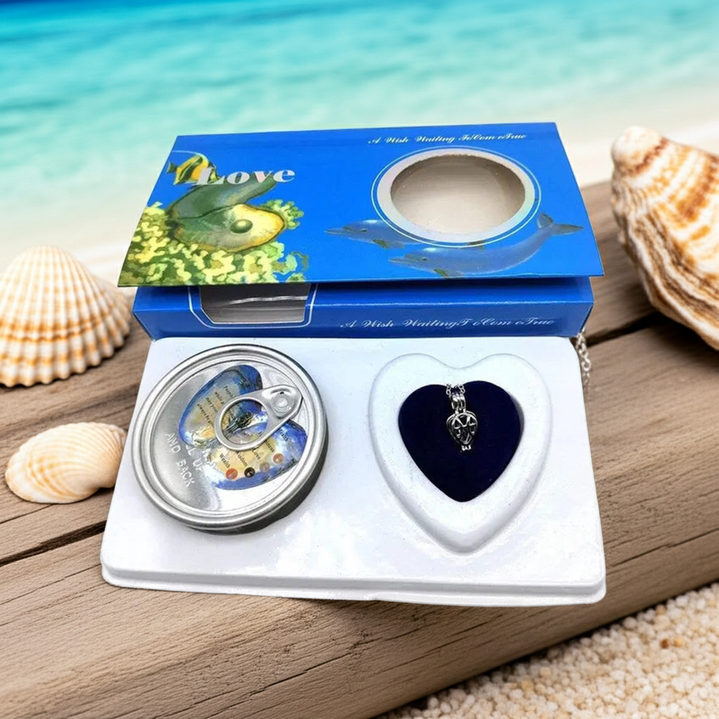 Ocean’s Hidden Heart - Pearl Gift with Pendant