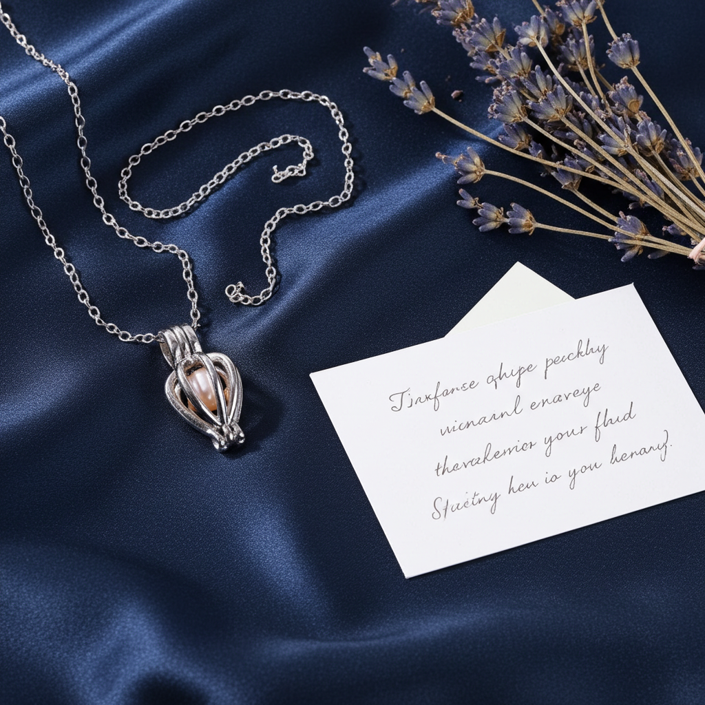 Ocean’s Hidden Heart - Pearl Gift with Pendant